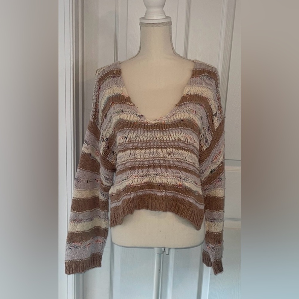 FREE PEOPLE Lake Life Pullover Sweater Sunset Sand   Read full description.